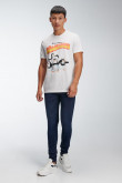 Camiseta manga corta estampada de Madagascar
