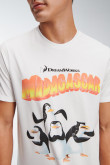 Camiseta manga corta estampada de Madagascar