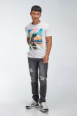Camiseta manga corta estampada.