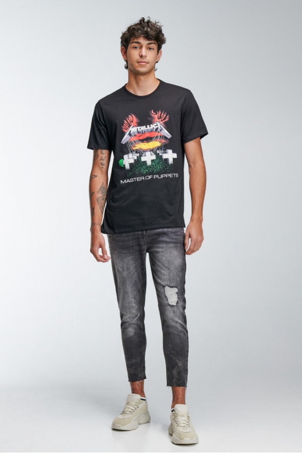 Camiseta manga corta estampada de Metallica.