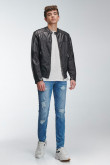 Chaqueta efecto piel