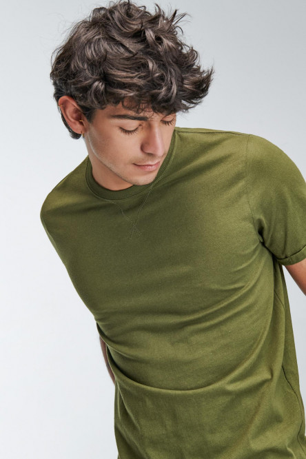 Camiseta unicolor manga corta