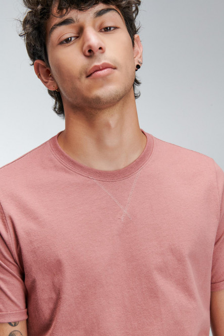 Camiseta unicolor manga corta