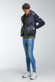 Chaqueta acolchada combinada