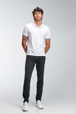 Camiseta Polo unicolor con cuello y puños tejido