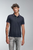Camiseta Polo unicolor con cuello y puños tejido
