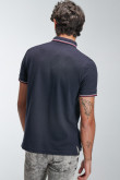 Camiseta Polo unicolor con cuello y puños tejido