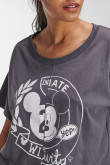 Camiseta manga corta estampada de Mickey.