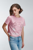 Camiseta manga corta con estampado en frente.