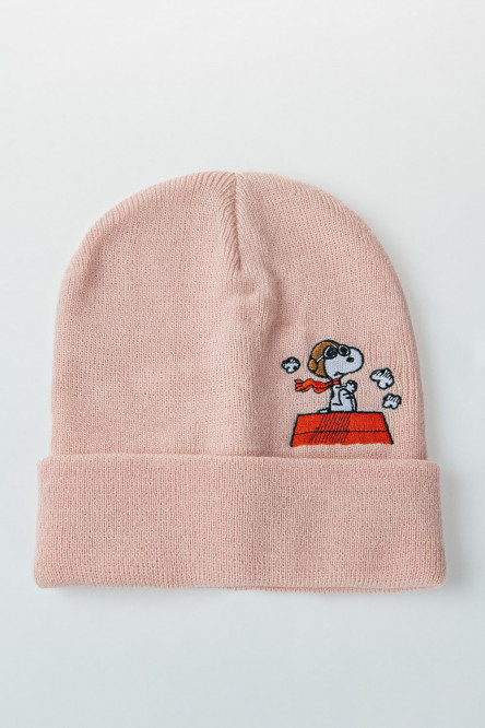 Gorro tejido con motivo Snoopy
