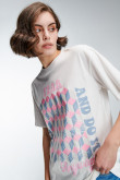 Camiseta oversize manga corta estampada