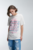 Camiseta oversize manga corta estampada