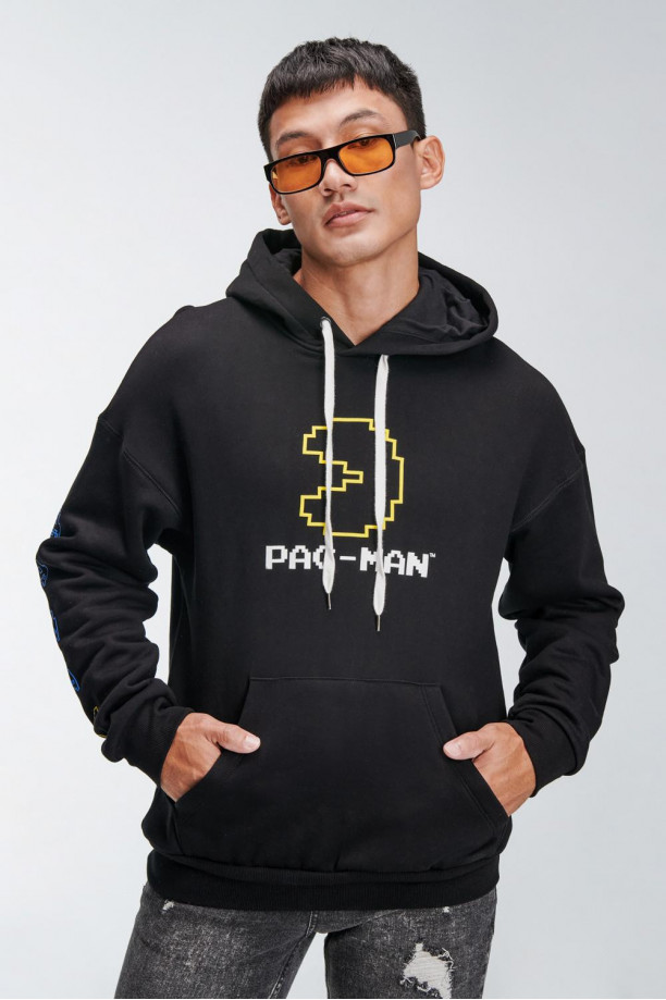 Buzo con capota, estampado de Pacman.