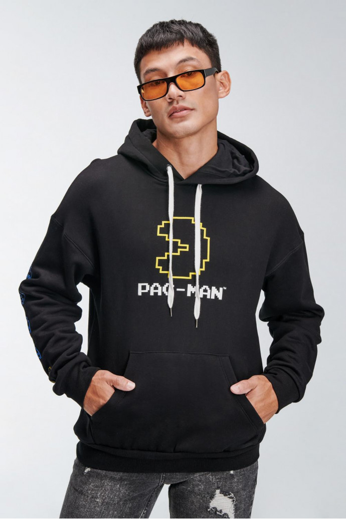 Buzo con capota, estampado de Pacman.