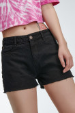 Short denim tiro alto