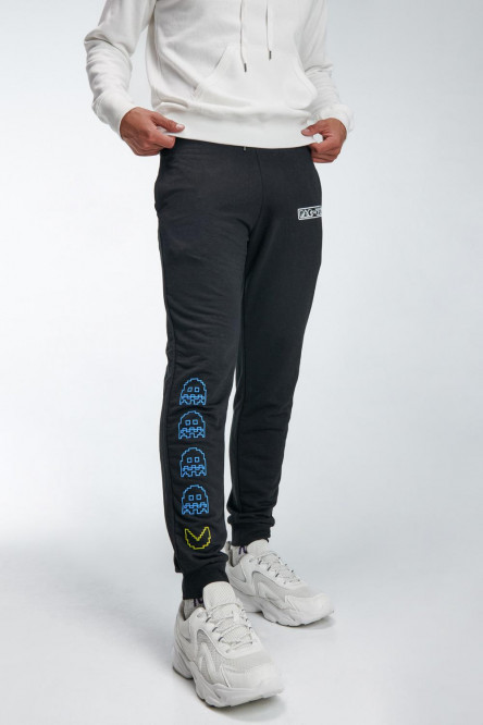 Pantalón, con estampado en frente de Pacman.