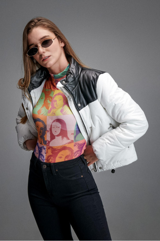 Chaqueta acolchada cuello alto