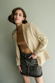 Blazer con charretera unicolor