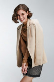 Blazer con charretera unicolor