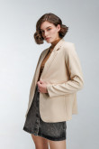 Blazer con charretera unicolor