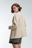 Blazer con charretera unicolor