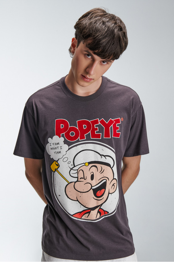 Camiseta manga corta estampado de Popeye