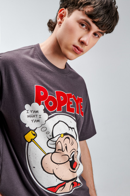 Camiseta manga corta estampado de Popeye