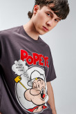 Camiseta manga corta estampado de Popeye