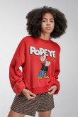 Buzo cuello redondo con estampado de Popeye