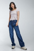 Blusa para dama con abotonadura en frente unicolor.