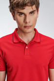 Camiseta Polo unicolor con cuello y puños tejido