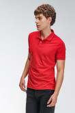 Camiseta Polo unicolor con cuello y puños tejido