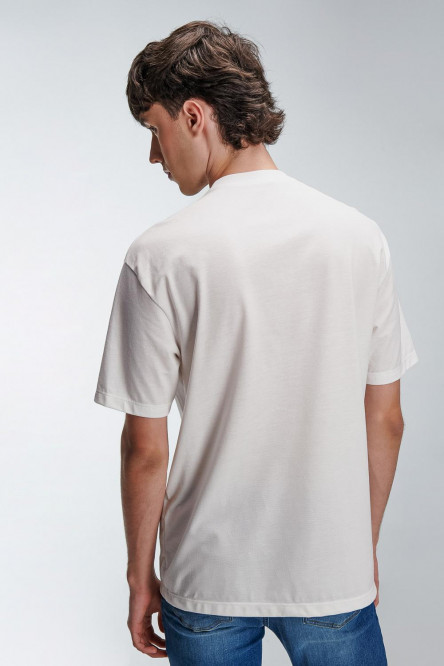 Camiseta para hombre manga corta, con estampado básico sobre el frente