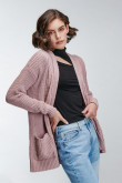 Cardigan tejido con bolsillos
