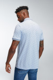 Camiseta Polo estampada con cuello y puños tejidos.