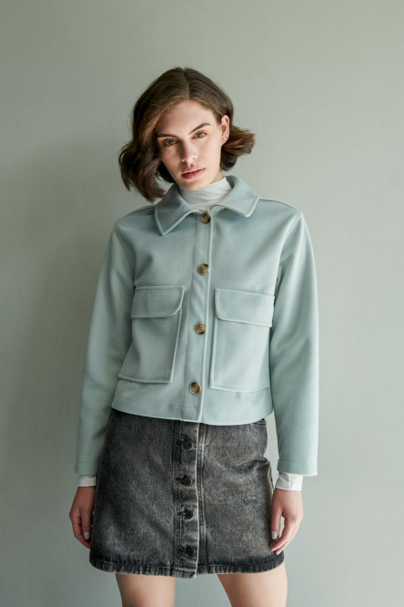 SOBRECAMISA UNICOLOR CROP