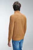 Suéter cuello alto unicolor