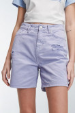 Short denim tiro alto