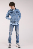 Chaqueta de jean con reservas