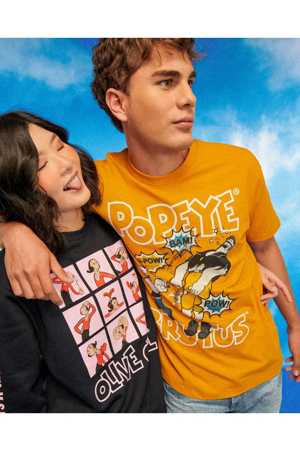 Camiseta manga corta estampado de Popeye