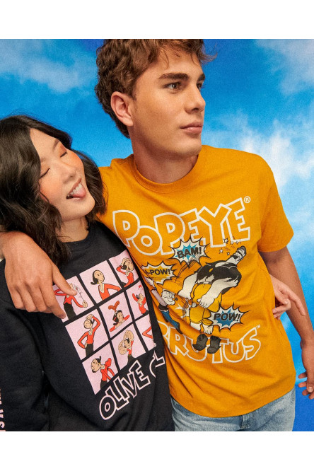 Camiseta manga corta estampado de Popeye