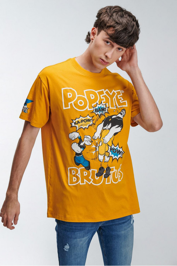 Camiseta manga corta estampado de Popeye