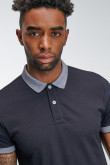 Camiseta Polo unicolor con cuello y puños tejido