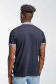 Camiseta Polo unicolor con cuello y puños tejido
