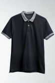 Camiseta Polo unicolor con cuello y puños tejido