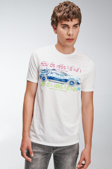 Camiseta manga corta estampada de  Volver al Futuro