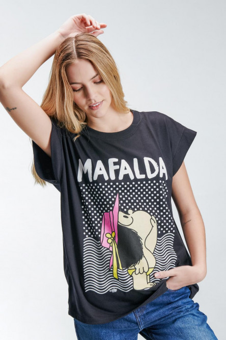 Camiseta, con estampado de Mafalda