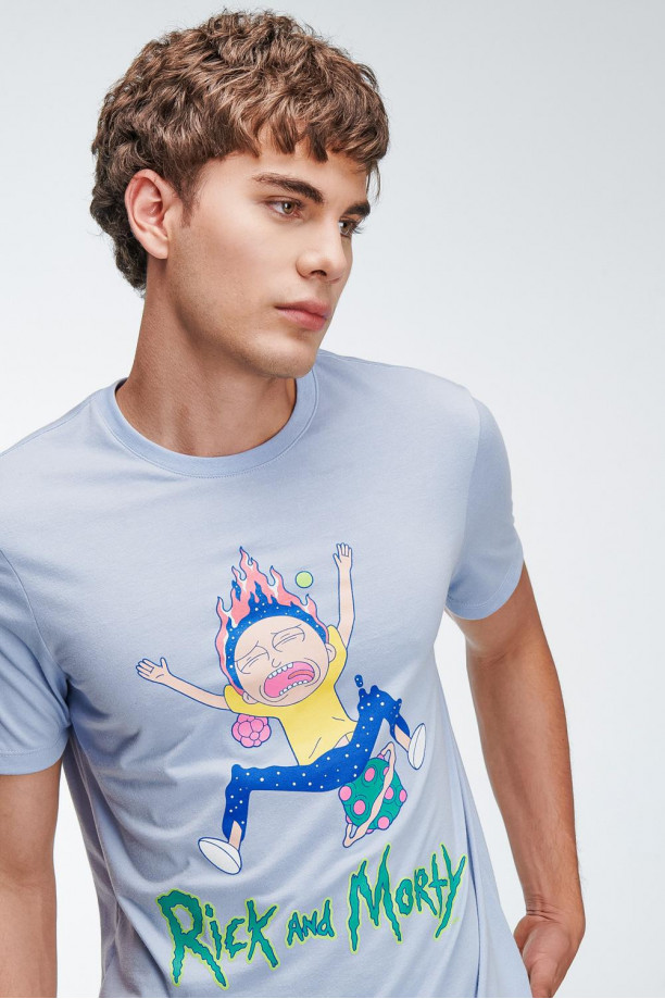 Camiseta, con estampado en frente, de Rick & Morty