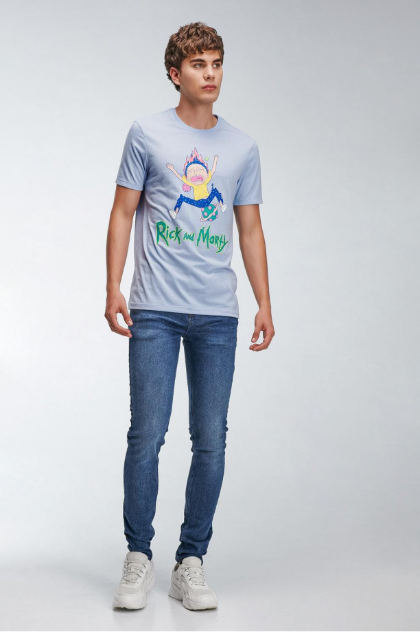 Camiseta, con estampado en frente, de Rick & Morty