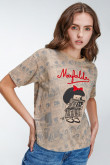 Camiseta, con estampado de Mafalda
